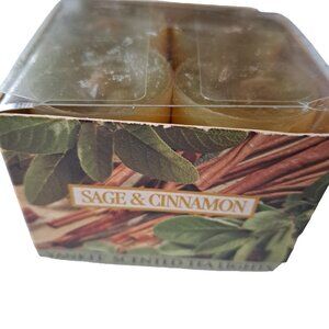 Box of 12 Yankee Candle Tea Lights Sage & Cinnamon Scented Wax Retired NOS